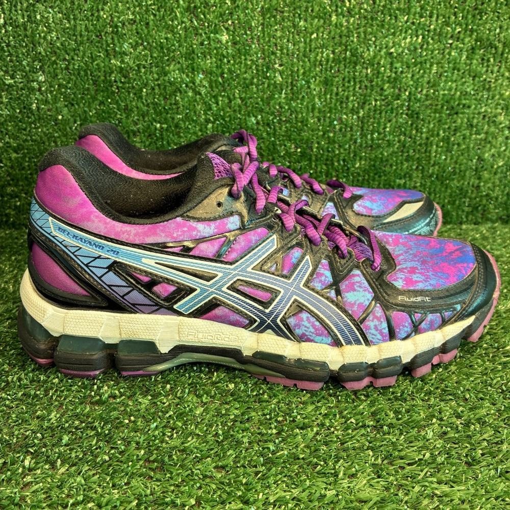Asics Gel-Kayano 20 Anniversary FluidFit Running Sneakers Sky Violet Womens Sz 8